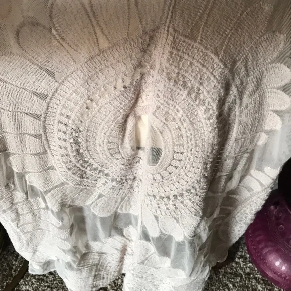 Summer Bohemian Swim Cover Up Natural Textured LIKE NEW FINAL SALE Med - Picture 7 of 9